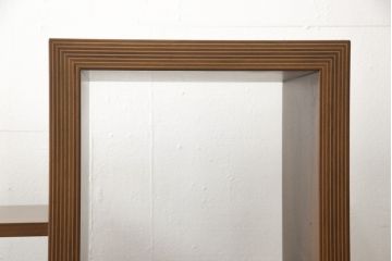 中古　超美品　CONDE　HOUSE(カンディハウス)　ウォールナット　ストライプL　縦にも横にも!アイディア次第で色んな使い方ができるフリーシェルフ(収納棚、オープンラック、飾り棚)(R-058167)