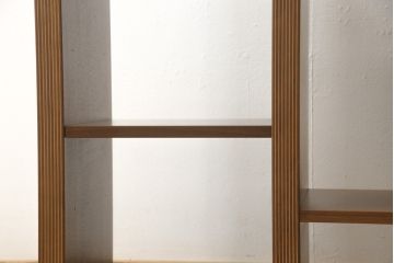 中古　超美品　CONDE　HOUSE(カンディハウス)　ウォールナット　ストライプL　縦にも横にも!アイディア次第で色んな使い方ができるフリーシェルフ(収納棚、オープンラック、飾り棚)(R-058167)
