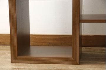 中古　超美品　CONDE　HOUSE(カンディハウス)　ウォールナット　ストライプL　縦にも横にも!アイディア次第で色んな使い方ができるフリーシェルフ(収納棚、オープンラック、飾り棚)(R-058167)