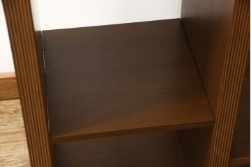 中古　超美品　CONDE　HOUSE(カンディハウス)　ウォールナット　ストライプL　縦にも横にも!アイディア次第で色んな使い方ができるフリーシェルフ(収納棚、オープンラック、飾り棚)(R-058167)