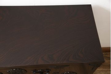 中古　超美品　岩谷堂箪笥　厚みのある金具が風格を感じさせる車箪笥(小箪笥、チェスト、引き出し)(R-058170)