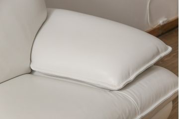 中古　超美品　展示品　イタリア　NICOLETTI(ニコレッティ)　Success(サクセス)　スタイリッシュなで存在感を放つ本革張り3人掛けソファ(レザー、3Pソファ、三人掛け)(定価約48万円)(R-058180)