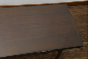 北欧ビンテージ　ノルウェー　S MOBLER(モブラー)　rasmus solberg cabinetmaker norway(ラスムスソルベルグ) 　ローズウッド材　シンプルモダンで曲線の優しいセンターテーブル(ローテーブル、ヴィンテージ)(R-058182)