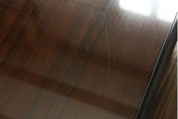 北欧ビンテージ　ノルウェー　S MOBLER(モブラー)　rasmus solberg cabinetmaker norway(ラスムスソルベルグ) 　ローズウッド材　シンプルモダンで曲線の優しいセンターテーブル(ローテーブル、ヴィンテージ)(R-058182)
