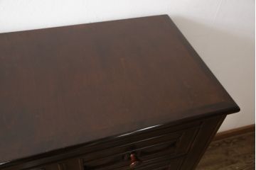 中古　超美品　特注品　松本民芸家具　激レア!クラシカルかつモダンなデザインが魅力的なチェスト(引き出し、サイドチェスト、衣装タンス)(R-058205)