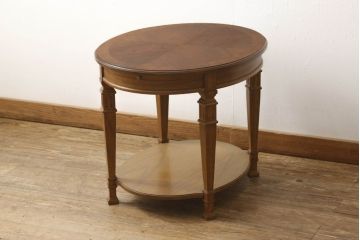 中古　美品　DREXEL HERITAGE(ドレクセルヘリテイジ)　FRANCESCA(フランチェスカ)シリーズ　格納式天板付き!　クラシカルなランプテーブル(コーヒーテーブル、サイドテーブル)(定価約30万円)(R-058219)