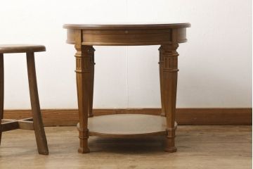 中古　美品　DREXEL HERITAGE(ドレクセルヘリテイジ)　FRANCESCA(フランチェスカ)シリーズ　格納式天板付き!　クラシカルなランプテーブル(コーヒーテーブル、サイドテーブル)(定価約30万円)(R-058219)