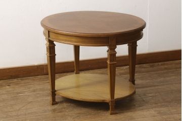 中古　美品　DREXEL HERITAGE(ドレクセルヘリテイジ)　FRANCESCA(フランチェスカ)シリーズ　格納式天板付き!　クラシカルなランプテーブル(コーヒーテーブル、サイドテーブル)(定価約30万円)(R-058219)