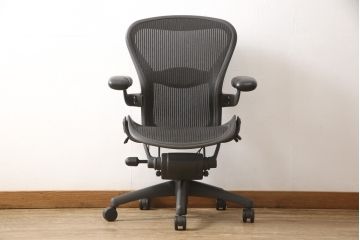 中古　美品　Hermanmiller(ハーマンミラー社)　ランバーサポート　Bサイズ　座り心地を追求したアーロンチェア(オフィスチェア、アームチェア、ワークチェア)(R-058228)