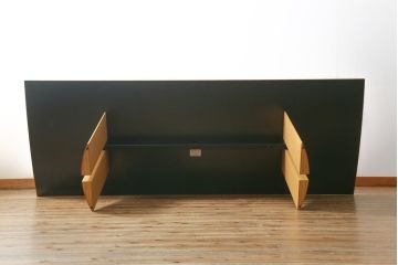 中古　美品　arflex(アルフレックス)　TAVOLO NAVE(タボロ・ナーベ)　スタイリッシュな佇まいが目を引くダイニングテーブル(食卓、6人掛け、作業台)(定価約40万円)(R-058233)