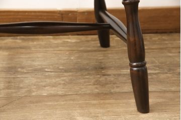 中古　美品　北海道民芸家具　HM630　格好良い佇まいが魅力のキャプテンチェア(肘掛け椅子、アームチェア、イス、板座チェア)(R-058244)