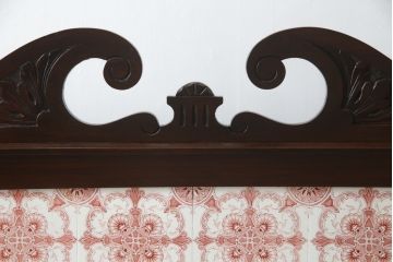 【S様ご決済用】イギリスアンティーク　マホガニー材　御影石天板のクラシカルなウォッシュスタンド(サイドボード、キャビネット)(R-058246)
