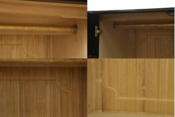 中古　展示品　未使用　香川漆器　総漆塗り　中桐　着物の柄のような艶やかな漆絵が美しい二連和箪笥(定価約360万円)(和タンス、着物箪笥、和服箪笥、ワードローブ、桐たんす、桐箪笥)(R-058250)