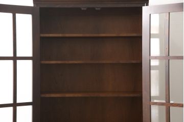 中古　美品　北海道民芸家具　HM114K　飾り棚にもおすすめ!洗練された雰囲気が魅力の本箱(ブックケース、キャビネット、飾り棚、収納棚)(定価約26万円)(R-058262)