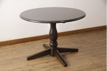 中古　美品　北海道民芸家具　樺材　HM472シリーズ　上品な優しい雰囲気を醸し出す円形テーブル(ラウンドテーブル、ダイニングテーブル、コーヒーテーブル)(定価約18万円)(R-058269)