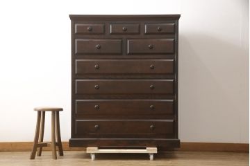 中古　美品　北海道民芸家具　HM533　和洋どちらのインテリアにも合わせやすいチェスト(定価約25万円)(収納タンス、整理箪笥、引き出し)(R-058270)