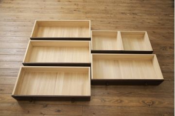 中古　美品　北海道民芸家具　HM533　和洋どちらのインテリアにも合わせやすいチェスト(定価約25万円)(収納タンス、整理箪笥、引き出し)(R-058270)