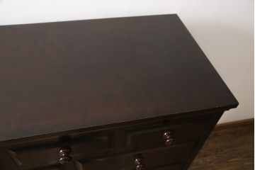 中古　美品　北海道民芸家具　HM533　和洋どちらのインテリアにも合わせやすいチェスト(定価約25万円)(収納タンス、整理箪笥、引き出し)(R-058270)