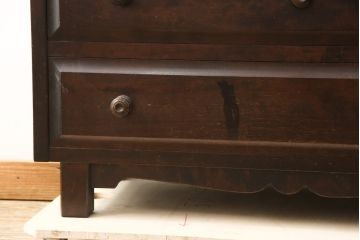 中古　北海道民芸家具　リメイク家具　上質な作りが魅力のサイドキャビネット(サイドチェスト、リビングボード、引き出し)(R-058274)