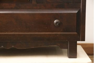 中古　北海道民芸家具　リメイク家具　上質な作りが魅力のサイドキャビネット(サイドチェスト、リビングボード、引き出し)(R-058274)