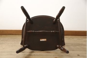 中古　美品　松本民芸家具　#91型　落ち着きのある大人カフェ風インテリアが叶うキャプテンチェア(アームチェア、板座チェア、椅子、ダイニングチェア)(R-058283)