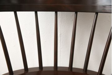 中古　美品　松本民芸家具　#91型　落ち着きのある大人カフェ風インテリアが叶うキャプテンチェア(アームチェア、板座チェア、椅子、ダイニングチェア)(R-058284)