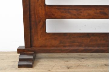 中古　美品　希少!!　特注　松本民芸家具　珍しいデザインでひと味違った見た目を楽しみたい方におすすめな大振りサイズの衝立(つい立て、パーテーション)(R-058285)