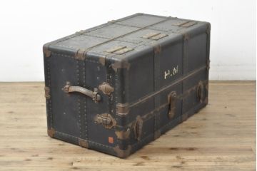 和製アンティーク　希少!　高島屋　空間演出にもってこい!古びた佇まいが魅力の船トランク(トランクテーブル、センターテーブル、ローテーブル、ディスプレイ、収納)(R-058287)