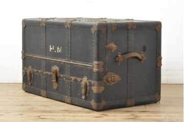 和製アンティーク　希少!　高島屋　空間演出にもってこい!古びた佇まいが魅力の船トランク(トランクテーブル、センターテーブル、ローテーブル、ディスプレイ、収納)(R-058287)