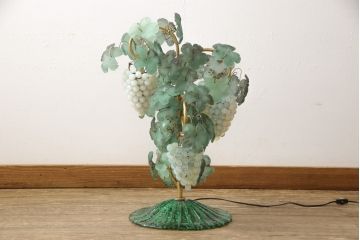 ビンテージ照明　希少　イタリア　トーソー社(TOSO CESARE)　ムラーノガラス(MURANO)　ブドウ(葡萄、ぶどう)　4灯　空間のアクセントになるテーブルスタンド(テーブルライト、卓上ランプ、ベネチアングラス、ヴィンテージ、ムラノガラス)(R-058292)