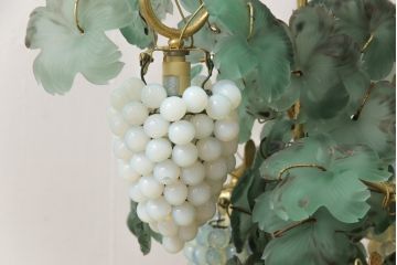 ビンテージ照明　希少　イタリア　トーソー社(TOSO CESARE)　ムラーノガラス(MURANO)　ブドウ(葡萄、ぶどう)　4灯　空間のアクセントになるテーブルスタンド(テーブルライト、卓上ランプ、ベネチアングラス、ヴィンテージ、ムラノガラス)(R-058292)