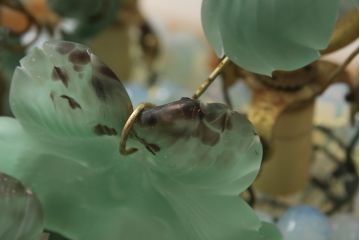ビンテージ照明　希少　イタリア　トーソー社(TOSO CESARE)　ムラーノガラス(MURANO)　ブドウ(葡萄、ぶどう)　4灯　空間のアクセントになるテーブルスタンド(テーブルライト、卓上ランプ、ベネチアングラス、ヴィンテージ、ムラノガラス)(R-058292)