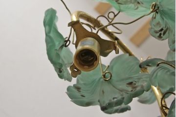 ビンテージ照明　希少　イタリア　トーソー社(TOSO CESARE)　ムラーノガラス(MURANO)　ブドウ(葡萄、ぶどう)　4灯　空間のアクセントになるテーブルスタンド(テーブルライト、卓上ランプ、ベネチアングラス、ヴィンテージ、ムラノガラス)(R-058292)