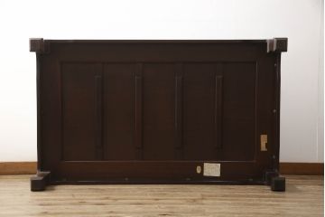 中古　美品　大阪唐木指物家具　中森喜三郎作　紫檀(シタン)　重厚な佇まいが目を引く座卓(ローテーブル、センターテーブル)(R-058297)