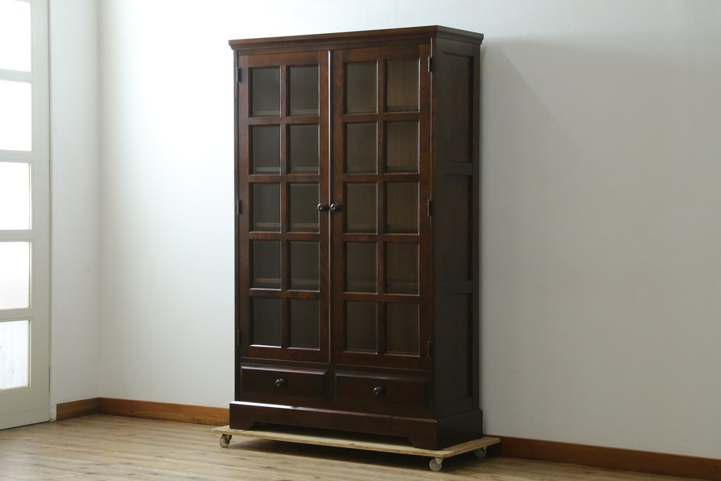 中古　北海道民芸家具　和洋どちらのお部屋にも馴染むブックケース　(R-058298)
