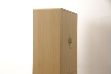 中古　繊細で上品な金具が魅力の加茂桐箪笥(胴厚、四方丸、桐たんす、和タンス、衣装箪笥、収納箪笥、着物箪笥)(R-058302)
