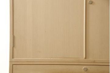 中古　繊細で上品な金具が魅力の加茂桐箪笥(胴厚、四方丸、桐たんす、和タンス、衣装箪笥、収納箪笥、着物箪笥)(R-058302)