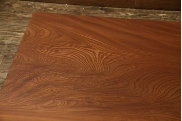 中古　美品　総欅(ケヤキ)材　一枚板を贅沢に使用した迫力溢れる座卓(ローテーブル、センターテーブル)(定価約120万円)(R-058312)