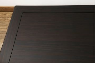 中古　美品　高島屋購入　総縞黒檀材(シマコクタン)　シックな空間を演出する座卓(ローテーブル、センターテーブル)(定価約80万円)(R058327)