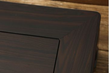 中古　美品　高島屋購入　総縞黒檀材(シマコクタン)　シックな空間を演出する座卓(ローテーブル、センターテーブル)(定価約80万円)(R058327)