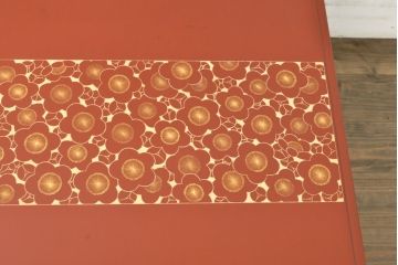 中古　美品　モリシゲ(森繁)　総漆塗り　朱塗りが鮮やかで美しい和モダンな座卓(ローテーブル、センターテーブル)(R-058328)