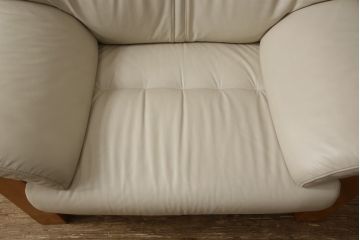 中古　美品　モリシゲ(MORISHIGE/森繁)　紫舟　クラシカルな空間を演出する本革一人掛けソファ(レザーソファ、1P、1人掛け)(R-058330)