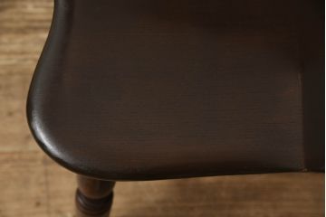 中古　美品　松本民芸家具　ウィンザーチェア　曲木　すっきりとしたデザインが魅力のアーチバックアームチェア(板座チェア、ダイニングチェア、ウインザーチェア)(定価約19万円)(R-058331)