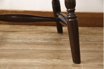 中古　美品　松本民芸家具　ウィンザーチェア　曲木　すっきりとしたデザインが魅力のアーチバックアームチェア(板座チェア、ダイニングチェア、ウインザーチェア)(定価約19万円)(R-058332)