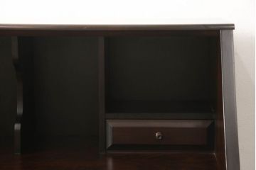 中古　北海道民芸家具　洗練された佇まいが魅力的なライティングビューロー(簿記机、在宅ワーク、在宅用ワークデスク、机、引き出し)(R-058335)