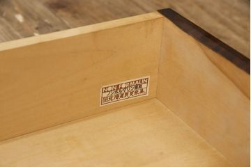 中古　北海道民芸家具　洗練された佇まいが魅力的なライティングビューロー(簿記机、在宅ワーク、在宅用ワークデスク、机、引き出し)(R-058335)