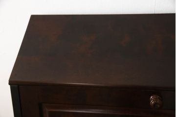 中古　北海道民芸家具　洗練された佇まいが魅力的なライティングビューロー(簿記机、在宅ワーク、在宅用ワークデスク、机、引き出し)(R-058335)