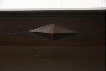 イギリスアンティーク　オーク材　ツイストレッグがおしゃれなサイドテーブル(コンソールテーブル、作業台)(R-058337)