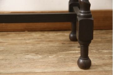 イギリスアンティーク　オーク材　ツイストレッグがおしゃれなサイドテーブル(コンソールテーブル、作業台)(R-058337)