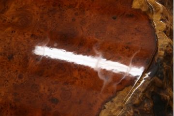 和製ヴィンテージ　特大!!　花梨材(カリン材)　極厚天板9cm　葡萄杢が楽しめる一枚板の座卓(ローテーブル、センターテーブル、ビンテージ)(R-058338)